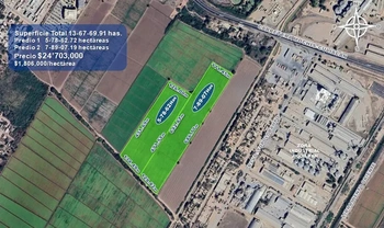 9_2922 | 13.67 HECTAREAS Ejido Jiquilpan en Los Mochis, Sinaloa. Uso agrícola, industrial o para desarrollo habitacional. | Inmobiliaria Carfer
